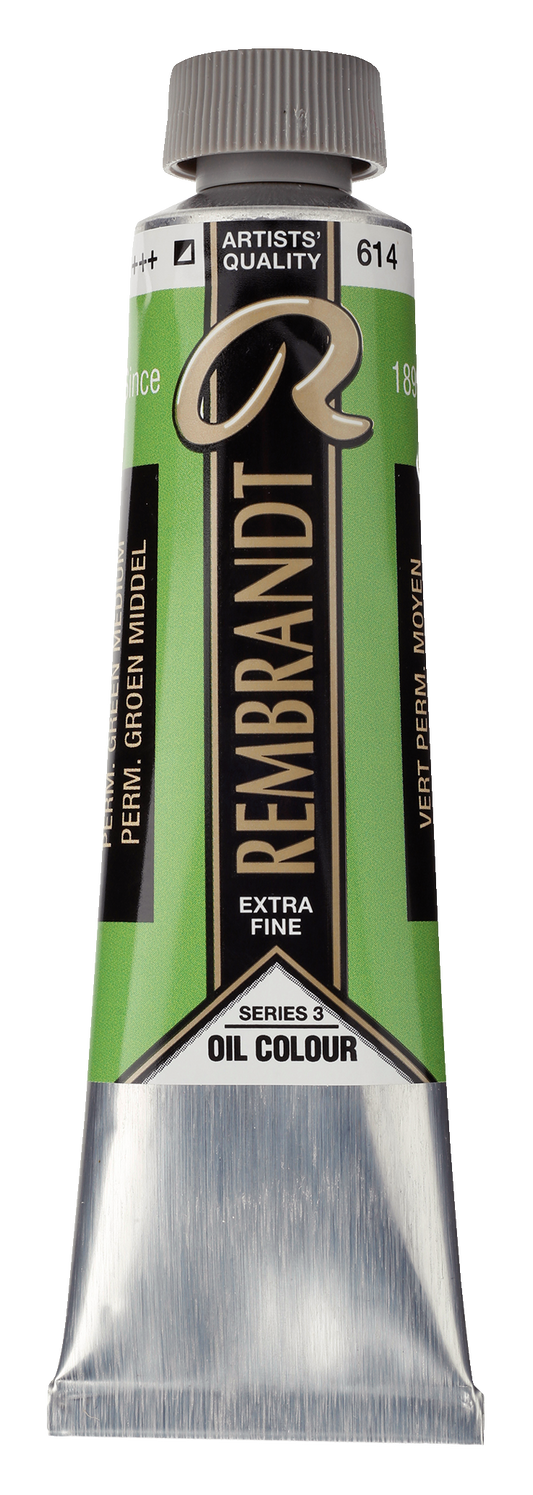 REMBRANDT Ölfarbe - 614 Permanentgrün mittel 40ml
