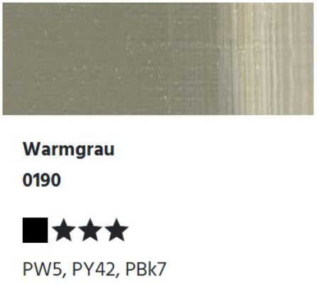 LUKAS 1862 Feinste Ölfarben - Warmgrau 0190 (37ml)
