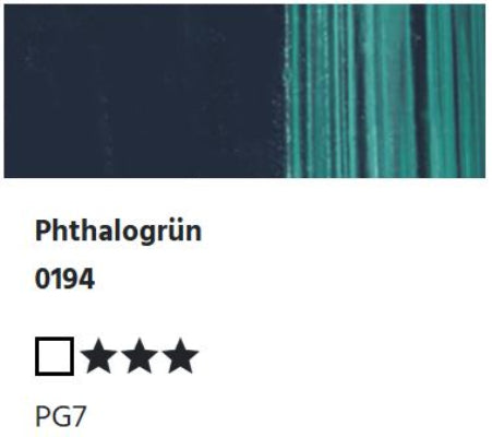 LUKAS 1862 Feinste Ölfarben - Phthalogrün 0194 (37ml)