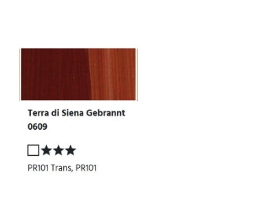 Mezcla de agua LUKAS BERLIN. Pintura al óleo - 0609 Terra di Siena cocida (37/200ml)