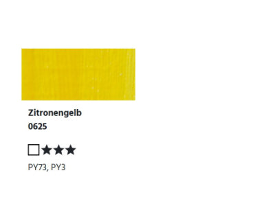 Mezcla de agua LUKAS BERLIN. Pintura al óleo - 0625 Amarillo limón (37/200ml)