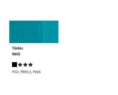 Mezcla de agua LUKAS BERLIN. Pintura al óleo - 0655 Turquesa (37ml)