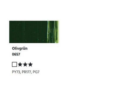 Mezcla de agua LUKAS BERLIN. Pintura al óleo - 0657 verde oliva (37/200ml)