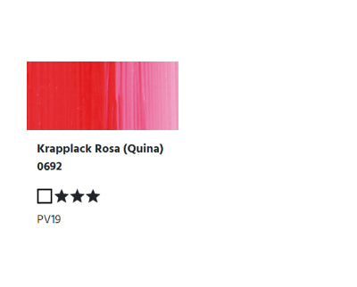 Mezcla de agua LUKAS BERLIN. Pintura al óleo - 0692 Laca Rosa Madder (Quinacridona) (37/200ml)
