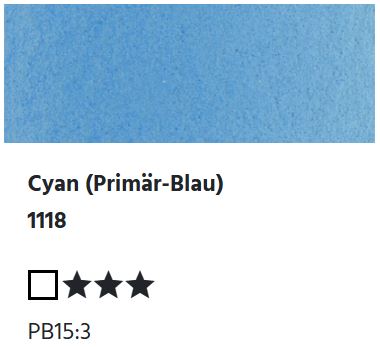 LUKAS Aquarell 1862 (24ml Tube) - Cyan 1118