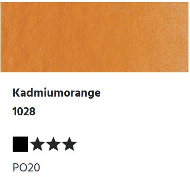 LUKAS Aquarell 1862 (24ml Tube) - Kadmiumorange  1028