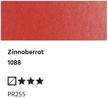 LUKAS Aquarell 1862 (24ml Tube) - Zinnoberrot  1088