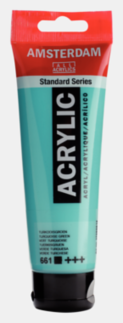 Estándar acrílico AMSTERDAM - Verde turquesa 661 (120 ml)