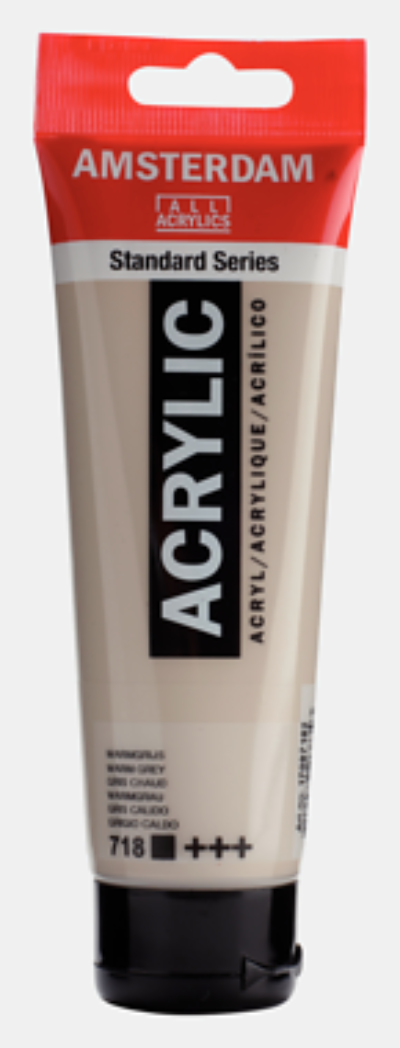 Estándar acrílico AMSTERDAM - Gris cálido 718 (120 ml)