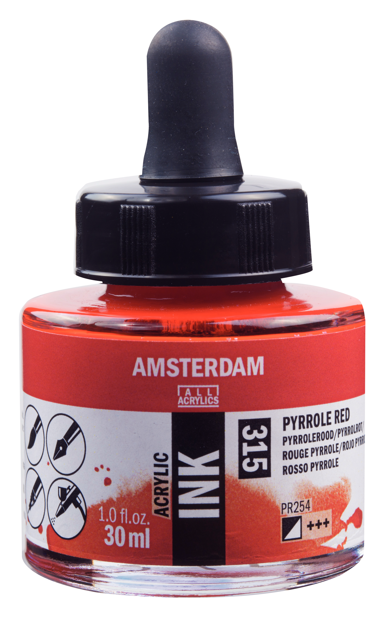 Royal Talens AMSTERDAM Acrylic Ink - Pyrrolrot 315 (30ml)