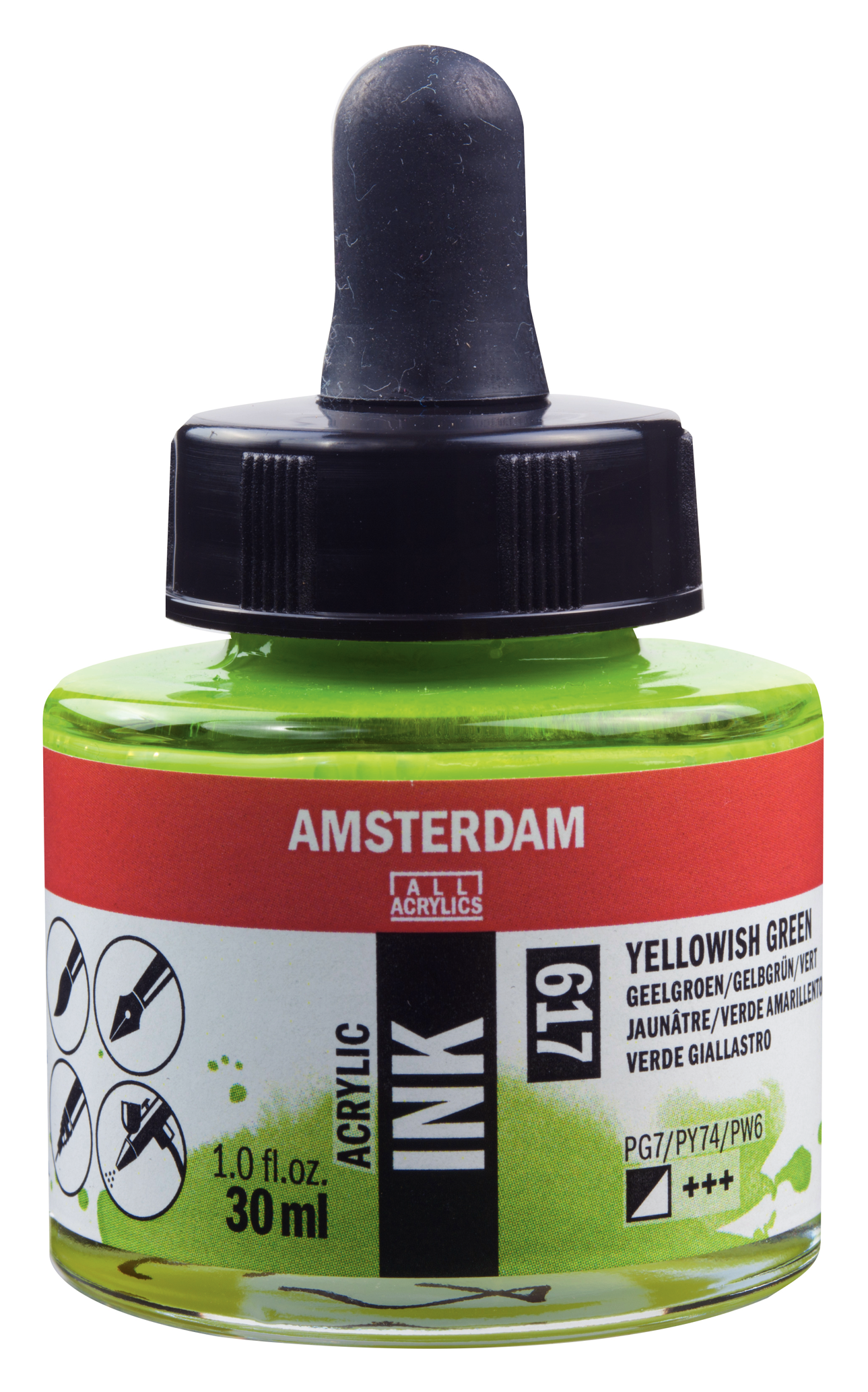 Royal Talens AMSTERDAM Acrylic Ink - Gelbgrün 617 (30ml)