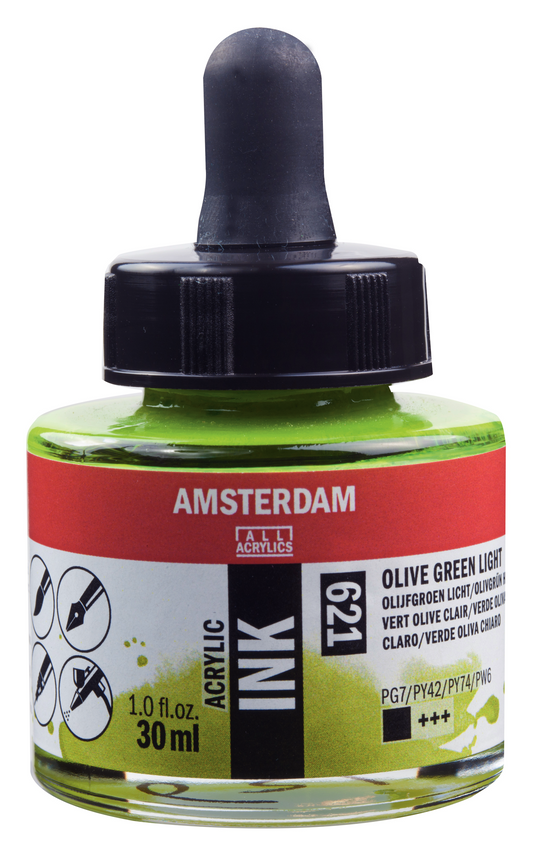 Royal Talens AMSTERDAM Acrylic Ink - Olivgrün Hell  621 (30ml)