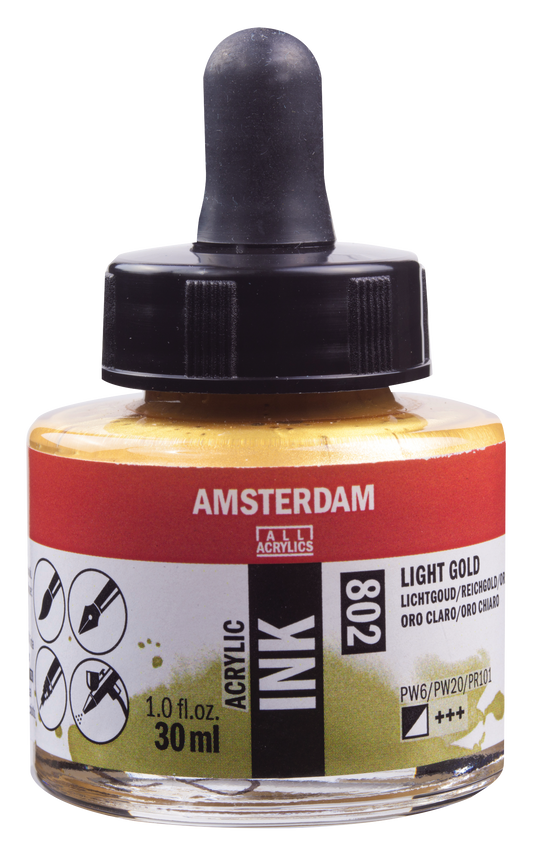 Royal Talens AMSTERDAM Acrylic Ink - Reichgold  802 (30ml)