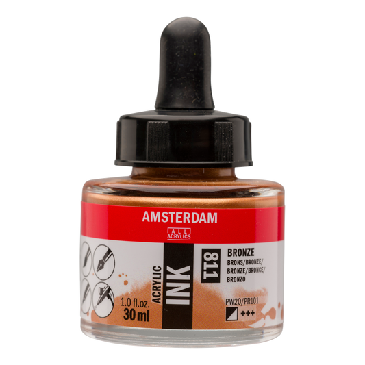 Royal Talens AMSTERDAM Acrylic Ink - Bronze  811 (30ml)