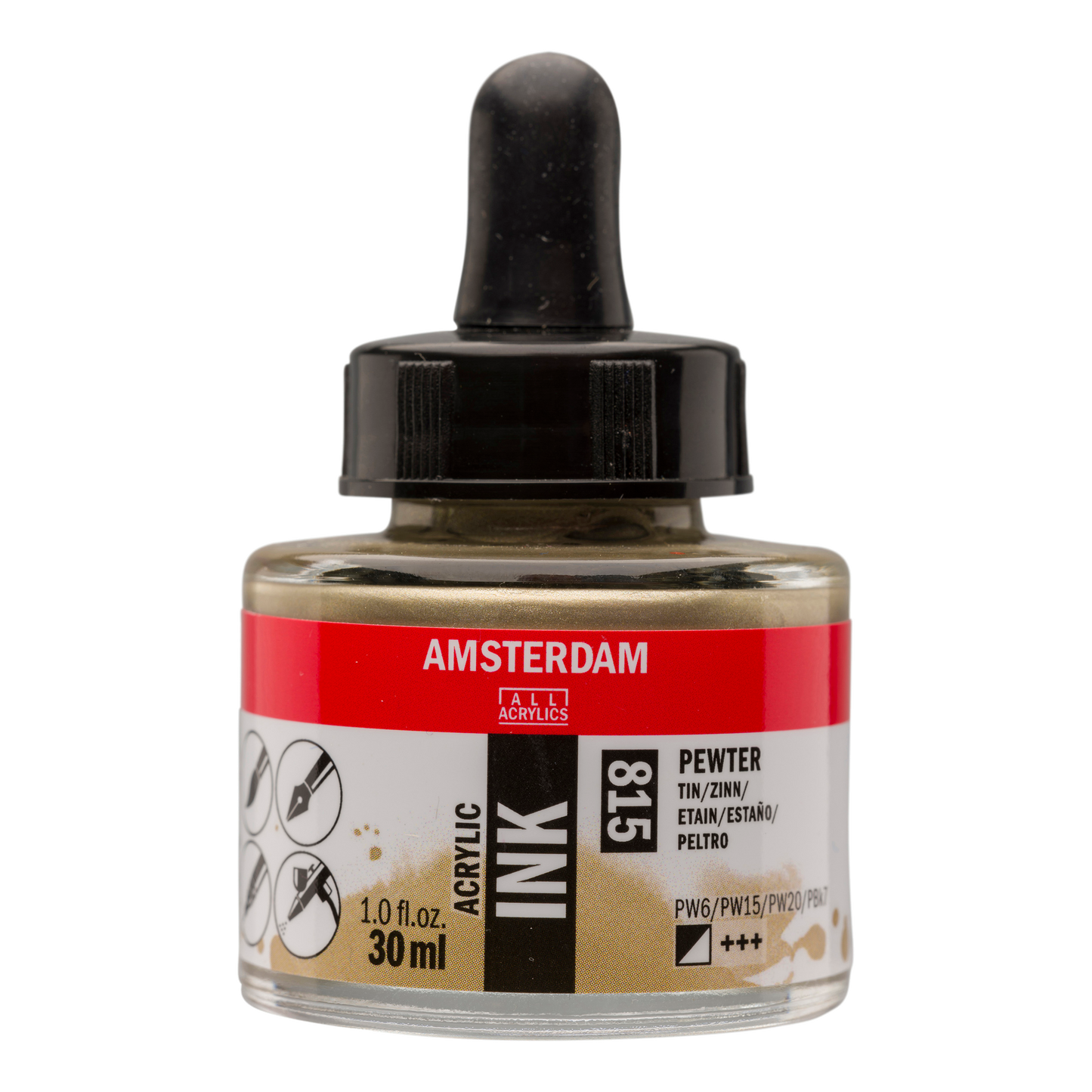 Royal Talens AMSTERDAM Acrylic Ink - Zinn 815 (30ml)
