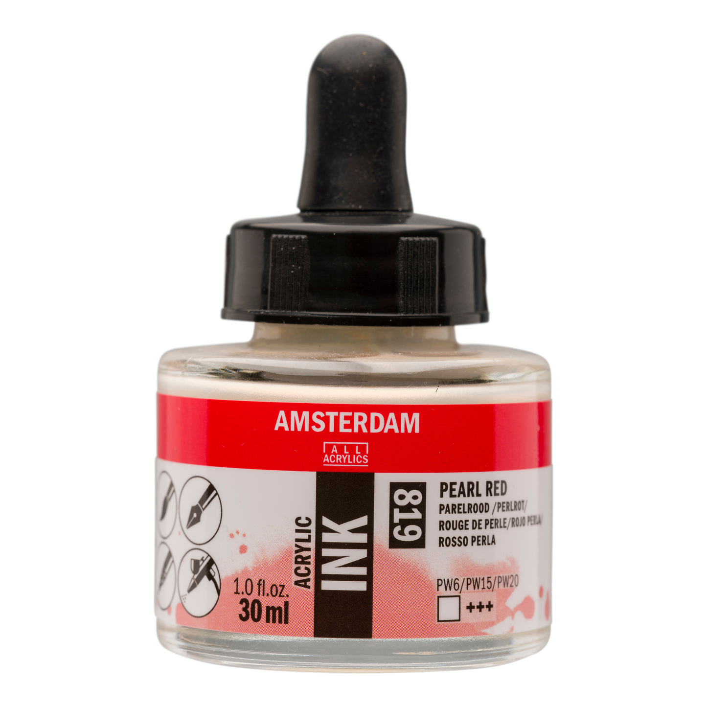 Royal Talens AMSTERDAM Acrylic Ink - Perlrot  819 (30ml)