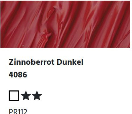LUKAS Cryl PASTOS (HEAVY BODY) - Zinnoberrot Dunkel 4086 (37ml)