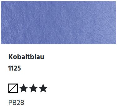 LUKAS Aquarell 1862 Feuchte Künstler-Aquarellfarbe - Kobaltblau 1125 (1/2 N.)