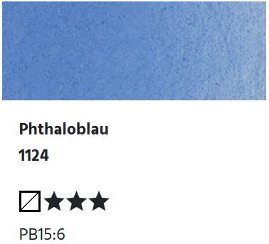 LUKAS Aquarell 1862 (24ml Tube) - Phthaloblau  1124