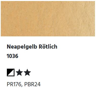 LUKAS Aquarell 1862 Feuchte Künstler-Aquarellfarbe - Neapelgelb Rötlich 1036 (1/2 N.)
