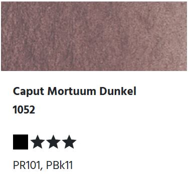 LUKAS Aquarell 1862 Feuchte Künstler-Aquarellfarbe - Caput Mortuum Dunkel 1052 (1/2 N.)