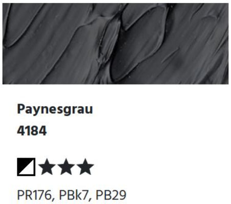 LUKAS Cryl PASTOS (HEAVY BODY) - Paynesgrau 4184 (37ml)