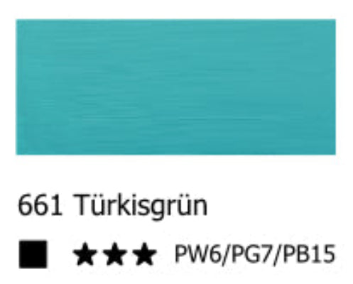 Estándar acrílico AMSTERDAM - Verde turquesa 661 (120 ml)