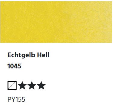 LUKAS Aquarell 1862 Feuchte Künstler-Aquarellfarbe - Echtgelb Hell 1045 (1/2 N.)