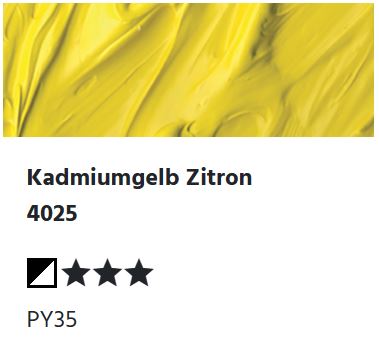LUKAS Cryl PASTOS (HEAVY BODY) - Kadmiumgelb Zitron 4025 (37ml)