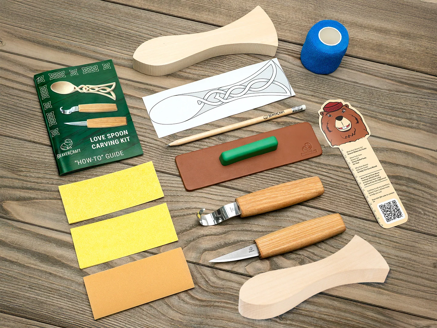 BEAVERCRAFT Keltisches Löffel-Schnitzset (love spoon)