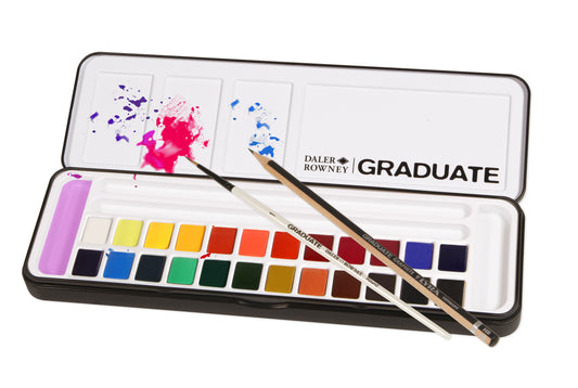 NEU: DALER ROWNEY GRADUATE Aquarell Metallkasten (12x1/2 Näpfchen)