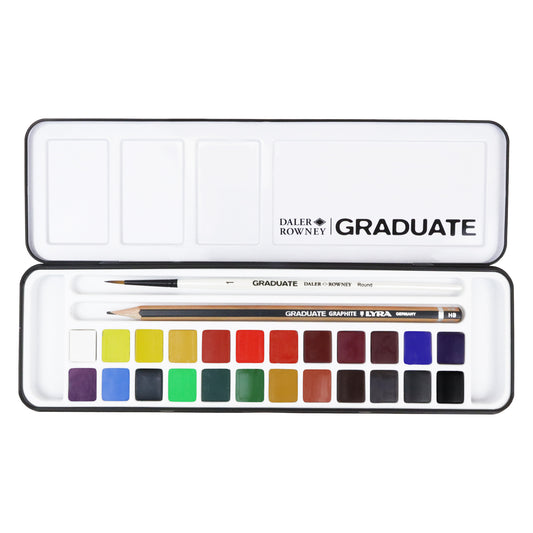 NEU: DALER ROWNEY GRADUATE Aquarell Metallkasten (12x1/2 Näpfchen)
