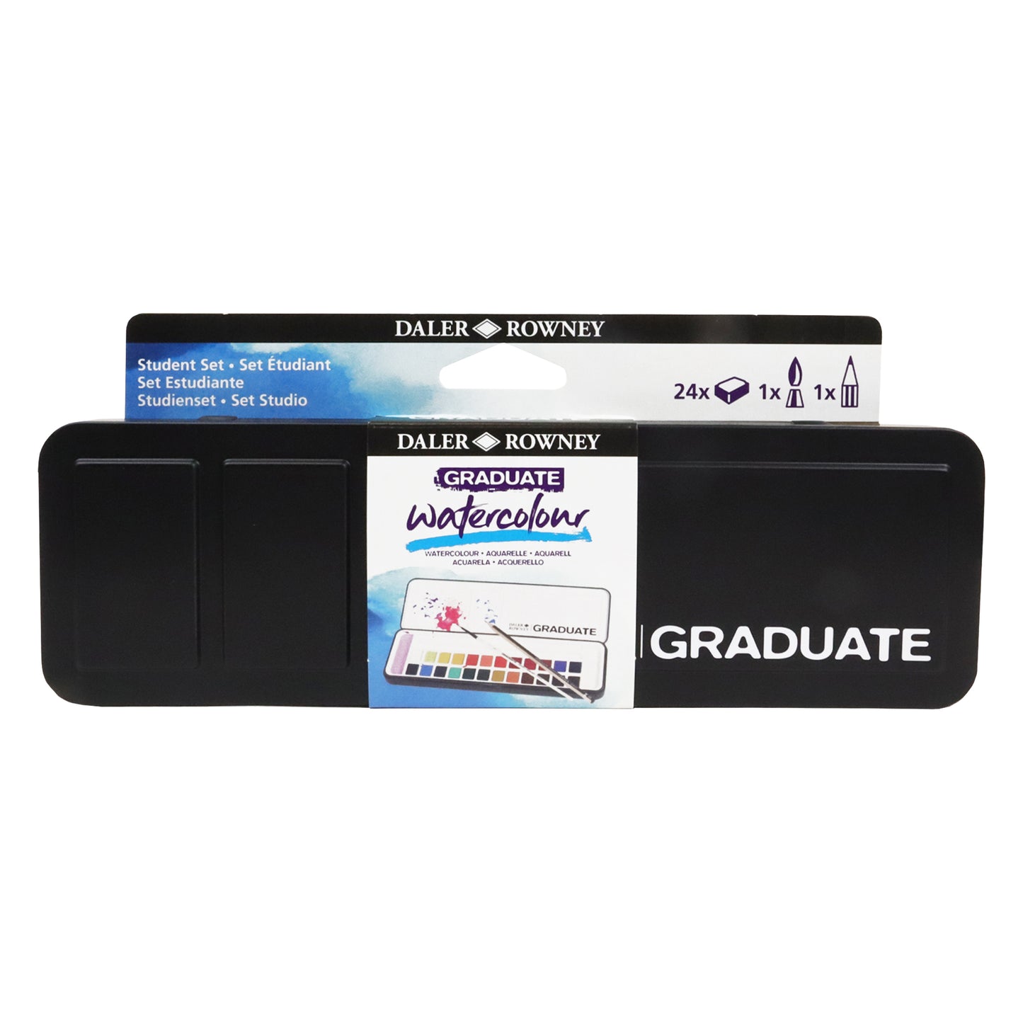 NEU: DALER ROWNEY GRADUATE Aquarell Metallkasten (12x1/2 Näpfchen)