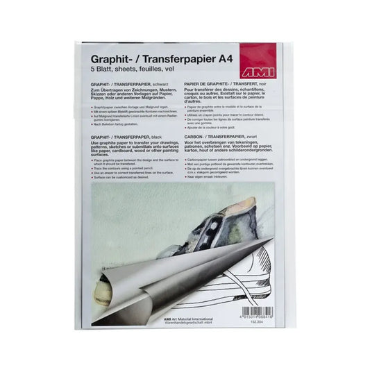 AMI Graphitpapier A4 (5/20 Bögen, schwarz)