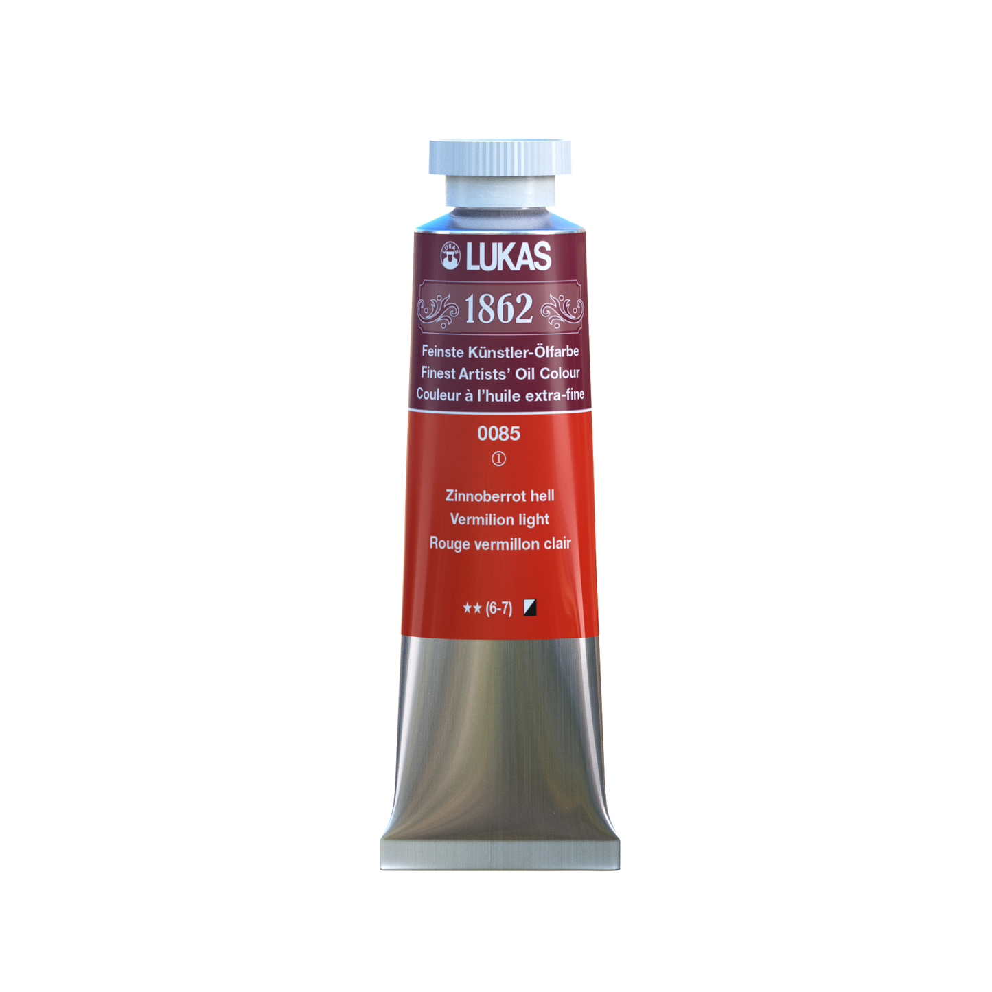LUKAS 1862 Feinste Ölfarben - Zinnoberrot Hell 0085 (37ml)
