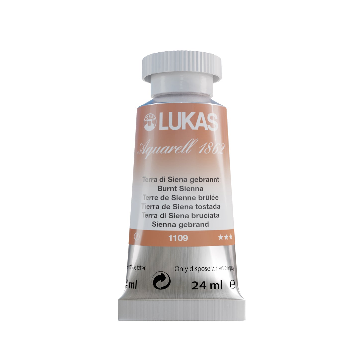LUKAS Aquarell 1862 (24ml Tube) - Terra di Siena gebrannt 1109