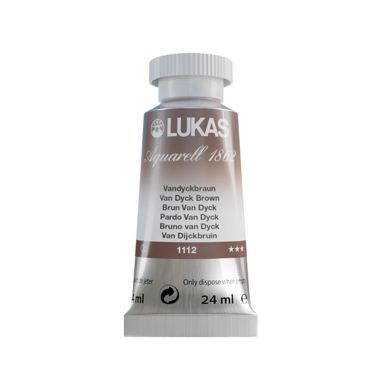 LUKAS Aquarell 1862 (24ml Tube) - Vandyckbraun 1112