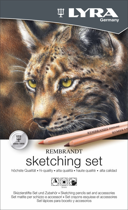 LYRA Rembrandt Skizzen Set im Metall-Etui (11-teilig inkl. Zubehör)