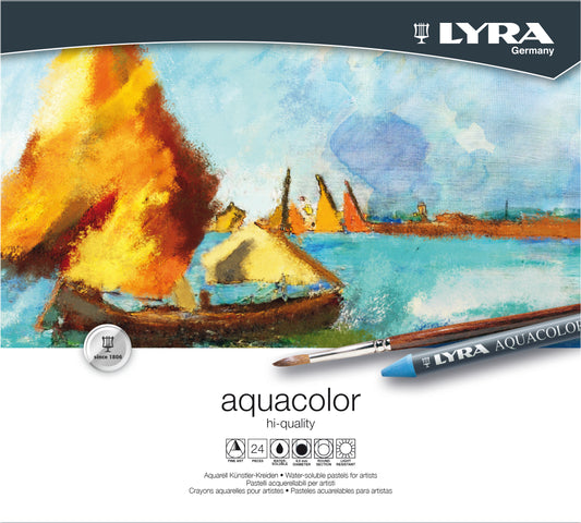 LYRA-Aquacolor wasservermalbare Künstlerwachsmalkreiden (24-teilig)