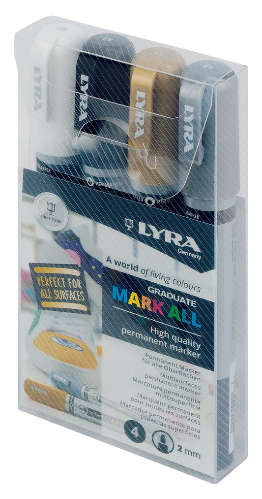 LYRA Graduate Mark All Set (4 Permanentmarker metallic, 2 mm)