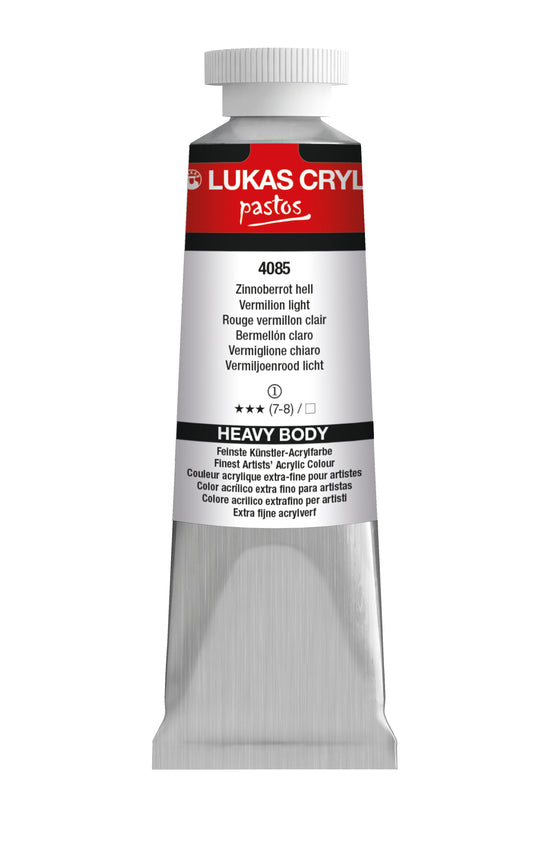 LUKAS Cryl PASTOS (HEAVY BODY) - Zinnoberrot Hell 4085 (37ml)