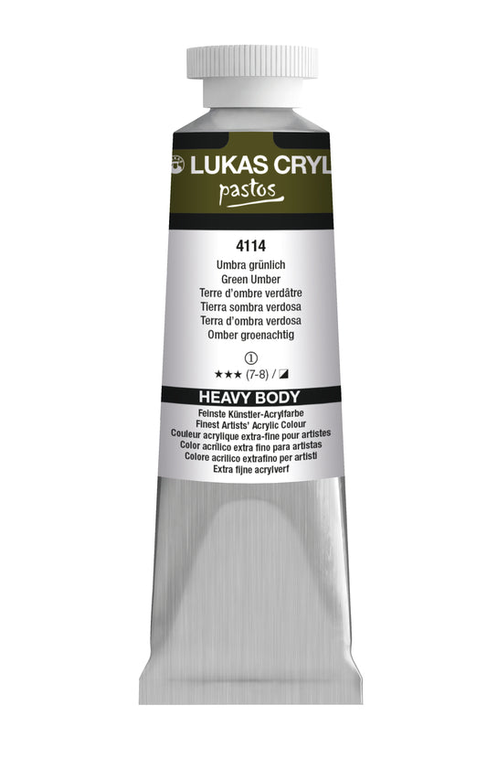 LUKAS Cryl PASTOS (HEAVY BODY) - Umbra Grünlich 4114 (37ml)