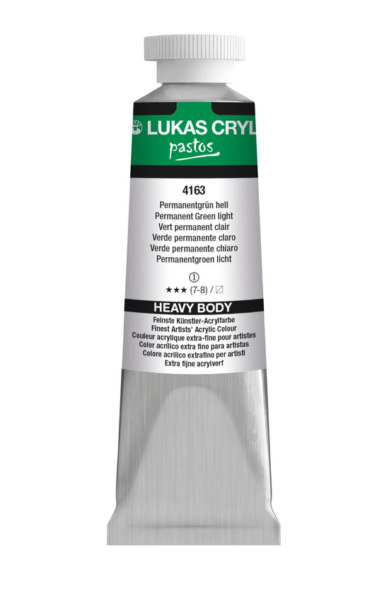 LUKAS Cryl PASTOS (HEAVY BODY) - Permanentgrün Hell 4163 (37ml)