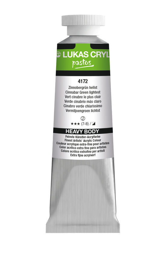 LUKAS Cryl PASTOS (HEAVY BODY) - Zinnobergrün Hellst 4172 (37ml)