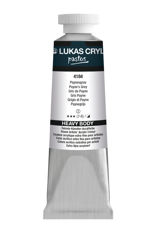 LUKAS Cryl PASTOS (HEAVY BODY) - Paynesgrau 4184 (37ml)