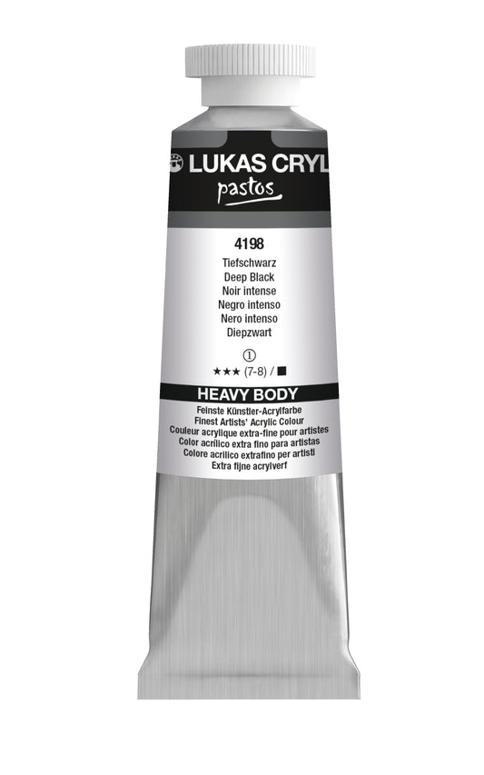 LUKAS Cryl PASTOS (HEAVY BODY) - Tiefschwarz 4198 (37ml)