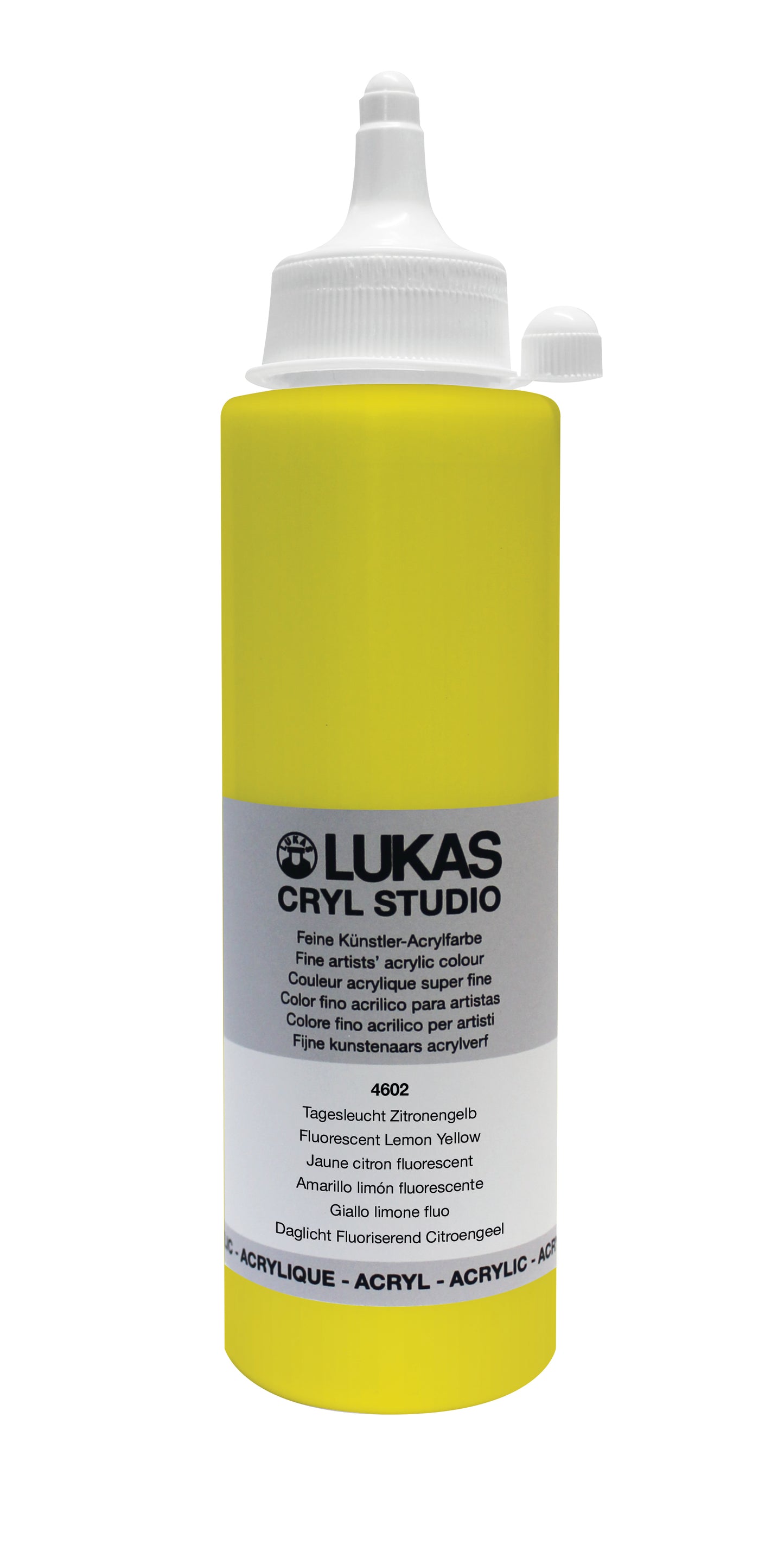 LUKAS CRYL Studio - 4602 Tagesleuchtfarbe Zitronengelb (125/250ml)