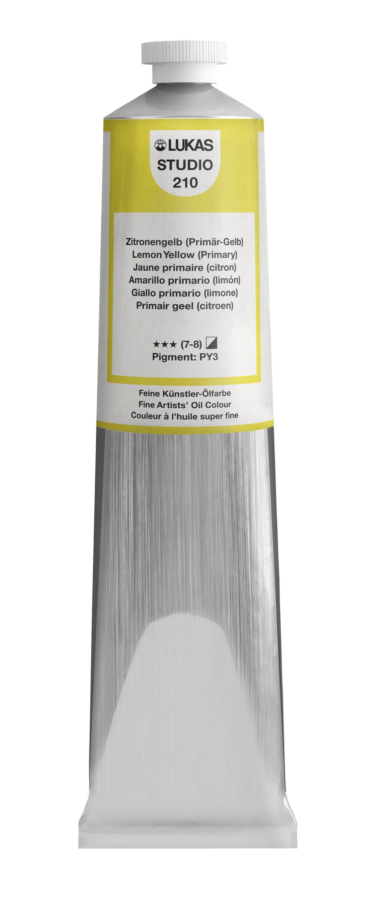 LUKAS STUDIO Ölfarbe - 0210 Zitronengelb (Primär-Gelb) (37/75/200ml)