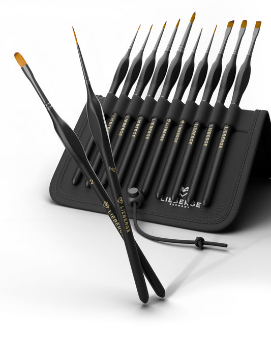 LIEBERGE Künstlerpinsel-Set DETAIL EDITION (10 Pinsel) im Aufstell-Etui