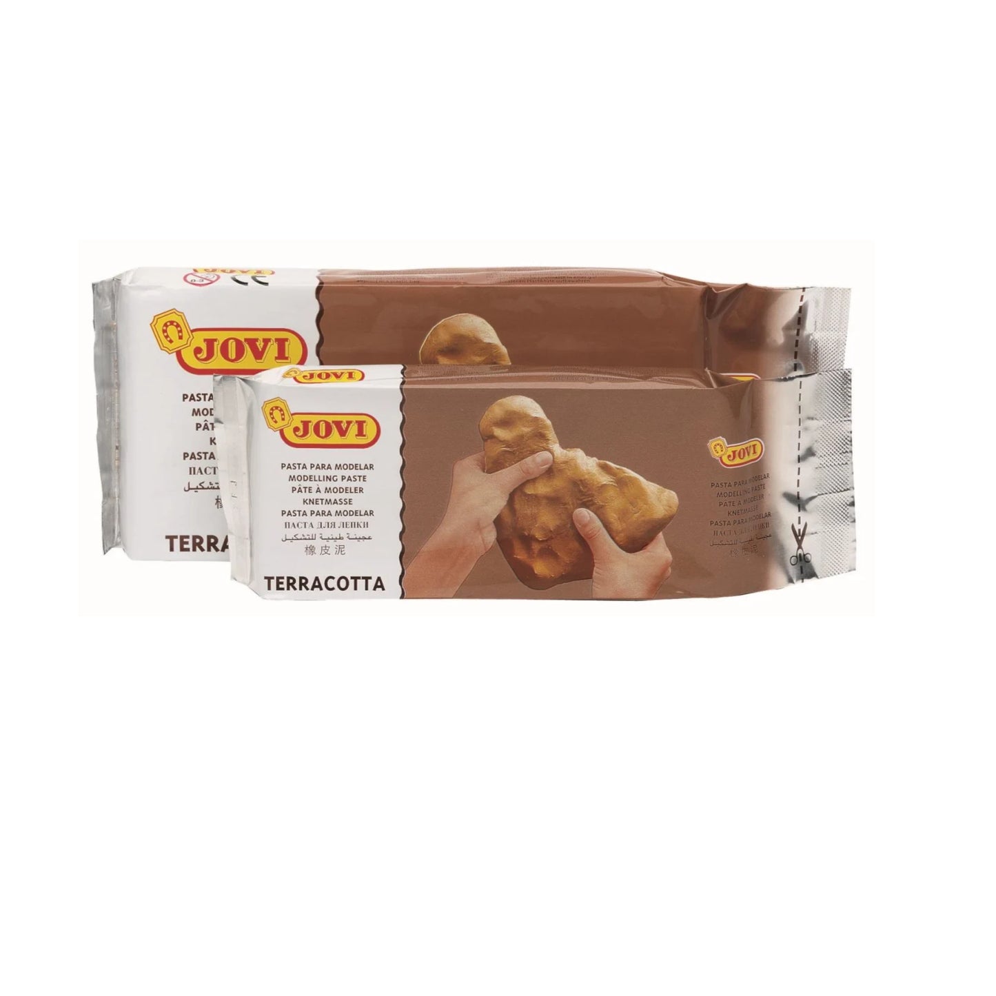 JOVI Modelliermasse Terracotta/Weiß (1000g)